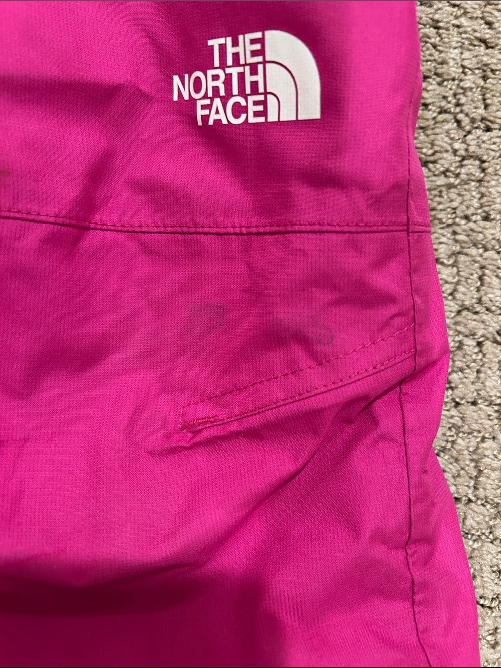 The North Face Girls' Bright Pink & Multicolor Marble Ski Jacket - Picture 14 of 16
